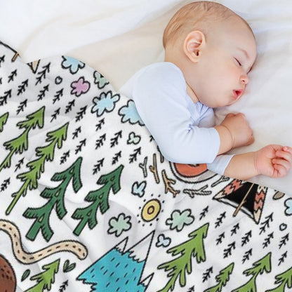 Happy Map Throw Blanket