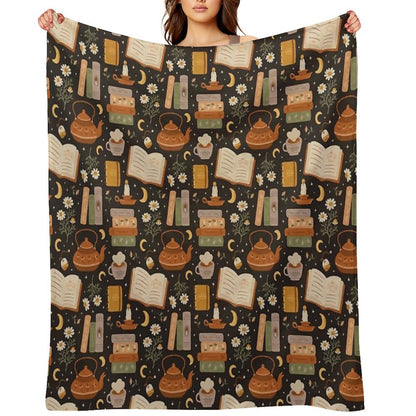 Sweet Bookish Dreams Throw Blanket