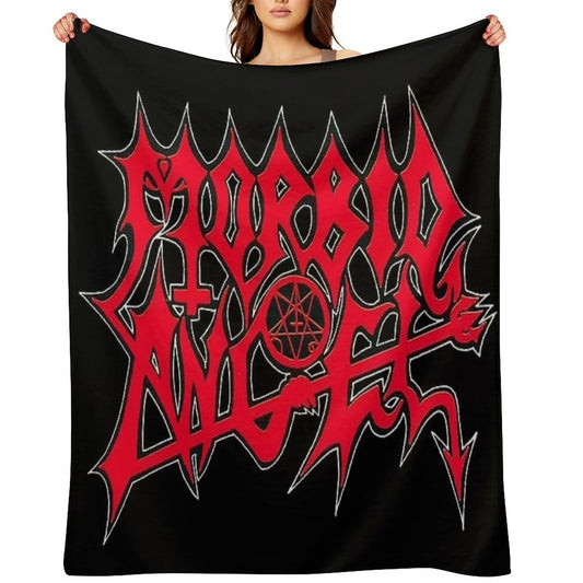Morbid Angel Red Logo Art Throw Blanket