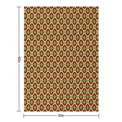 Golden Red Bouquet Grand Medallions Throw Blanket