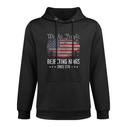 Rejecting Kings Since 1776 Patriotic USA 4th of July Adjustable Hood Hoodie