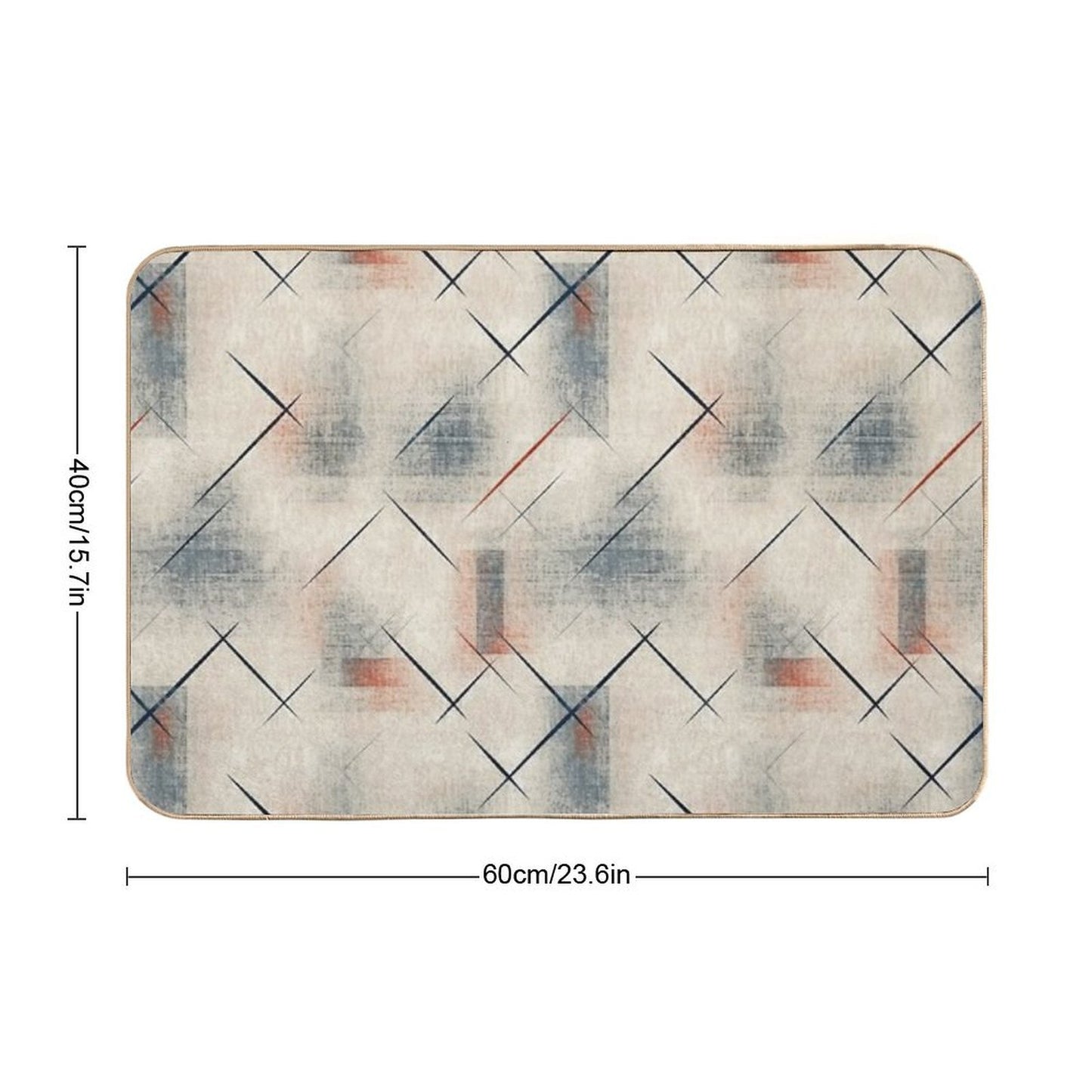 Retro Abstract Geometric Pattern – Mid Century Modern Art Durable Bath Mat