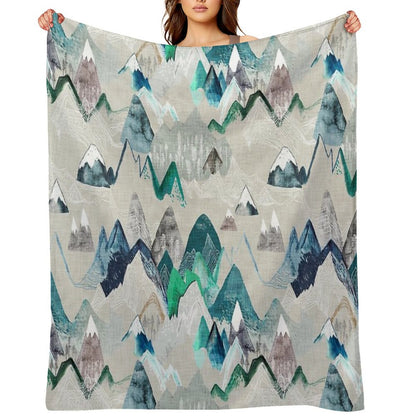 Call of The Mountains (in Evergreen) Throw Blanket