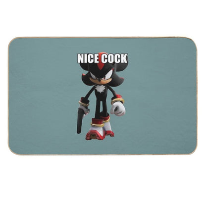 Edgehog with A Weapon  Repositionable Bath Mat