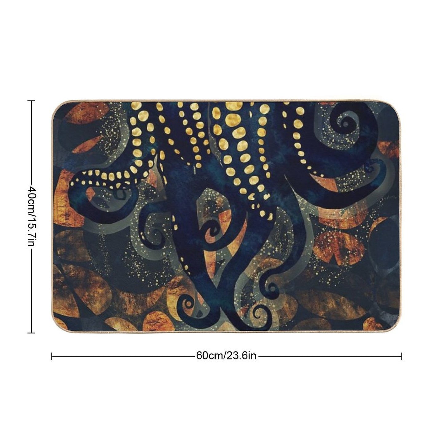 Metallic Ocean Bath Mat