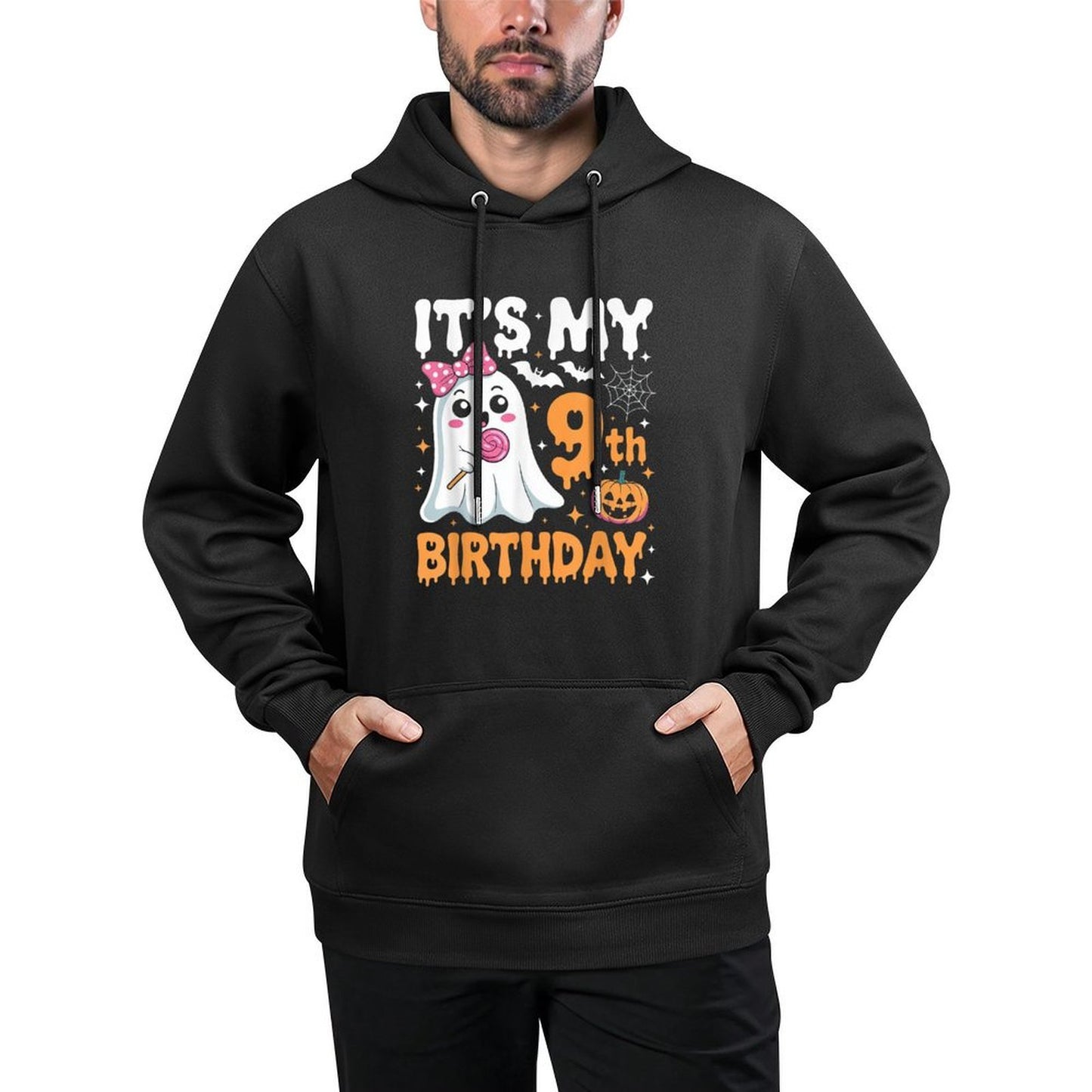 Its My 9th Birthday 9 Years Old Ghost Pumpkin Halloween Pilling-Resistant Hoodie