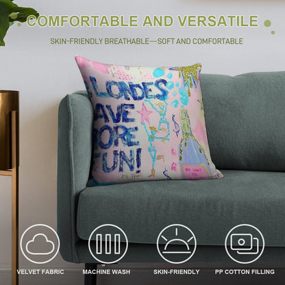 Blondes Have More Fun Soft Skin-Friendly Throw Pillow