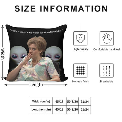 Kate Mckinnon Aliens Soft Reinforced Edging Throw Pillow