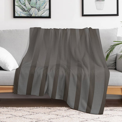 Gradient Taupe with Elegant Vertical Stripes Throw Blanket