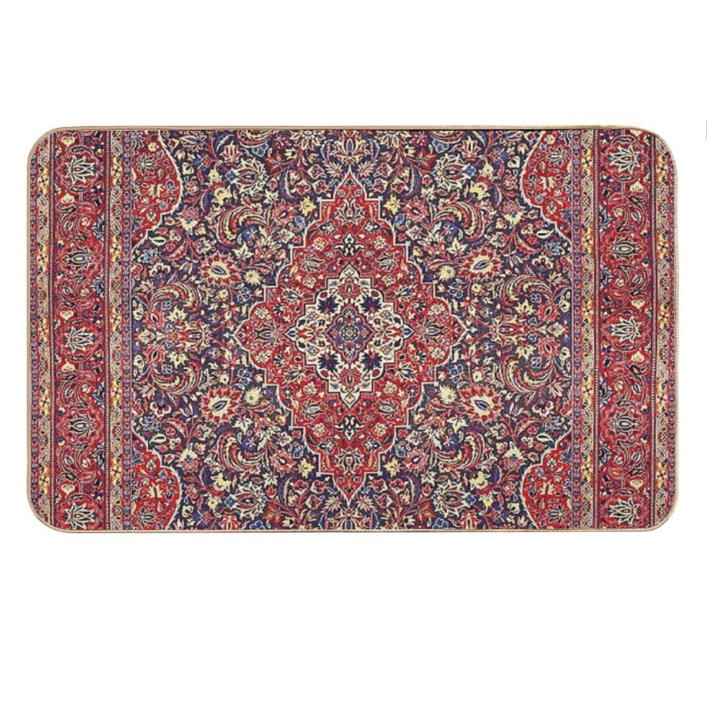 Northwest Persian Silk Carpet Print Bath Mat