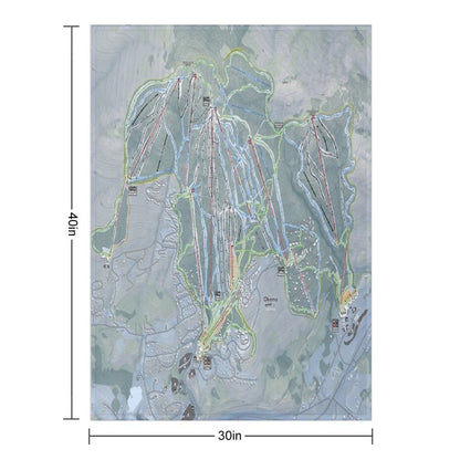 Okemo Resort Trail Map Throw Blanket