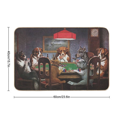 Dogs Playing Poker A Friend In Need (High Resolution), C.M. Coolidge Bath Mat