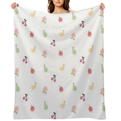 Cute Fruits Throw Blanket