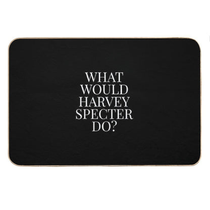 What Would Harvey Specter Do V2 (Black) Bath Mat