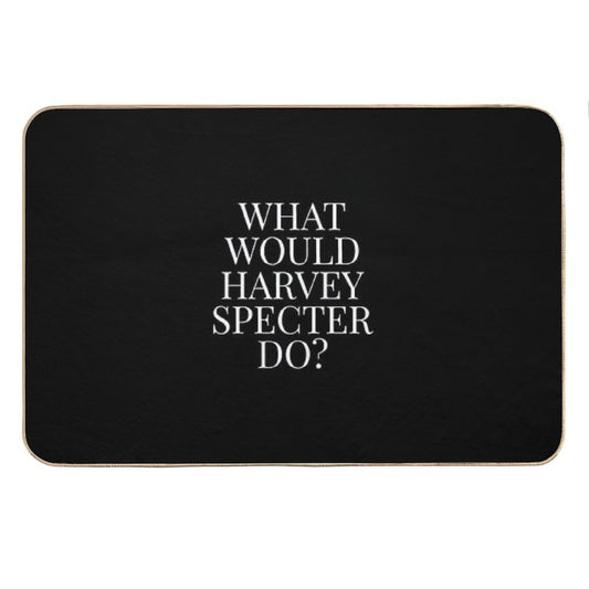 What Would Harvey Specter Do V2 (Black) Bath Mat