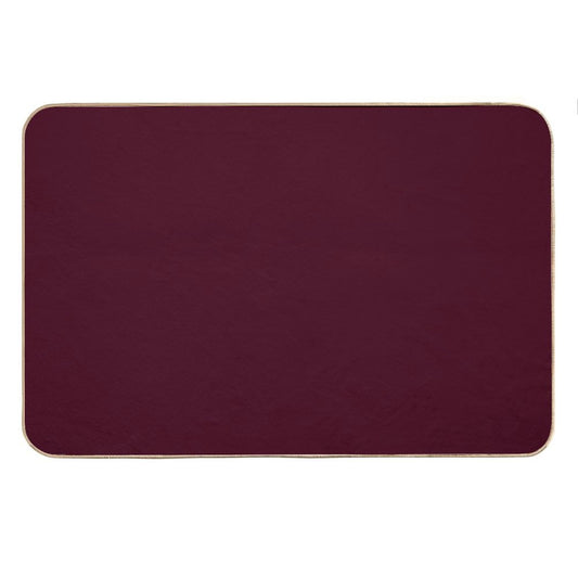 Solid Dark Burgundy Bath Mat