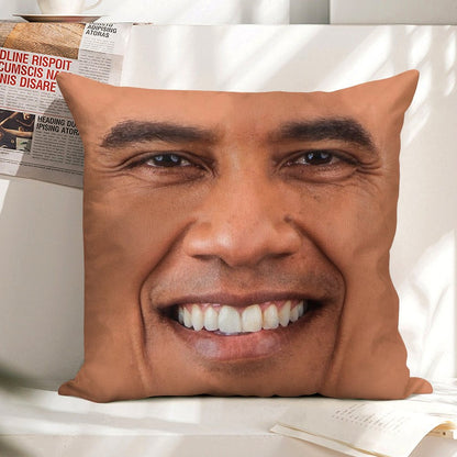 Obama Linen Throw Pillow Cover