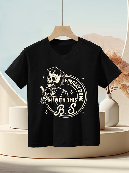 Graduation Finally Done Bachelors Finally Done With This B.S Kids T-Shirt