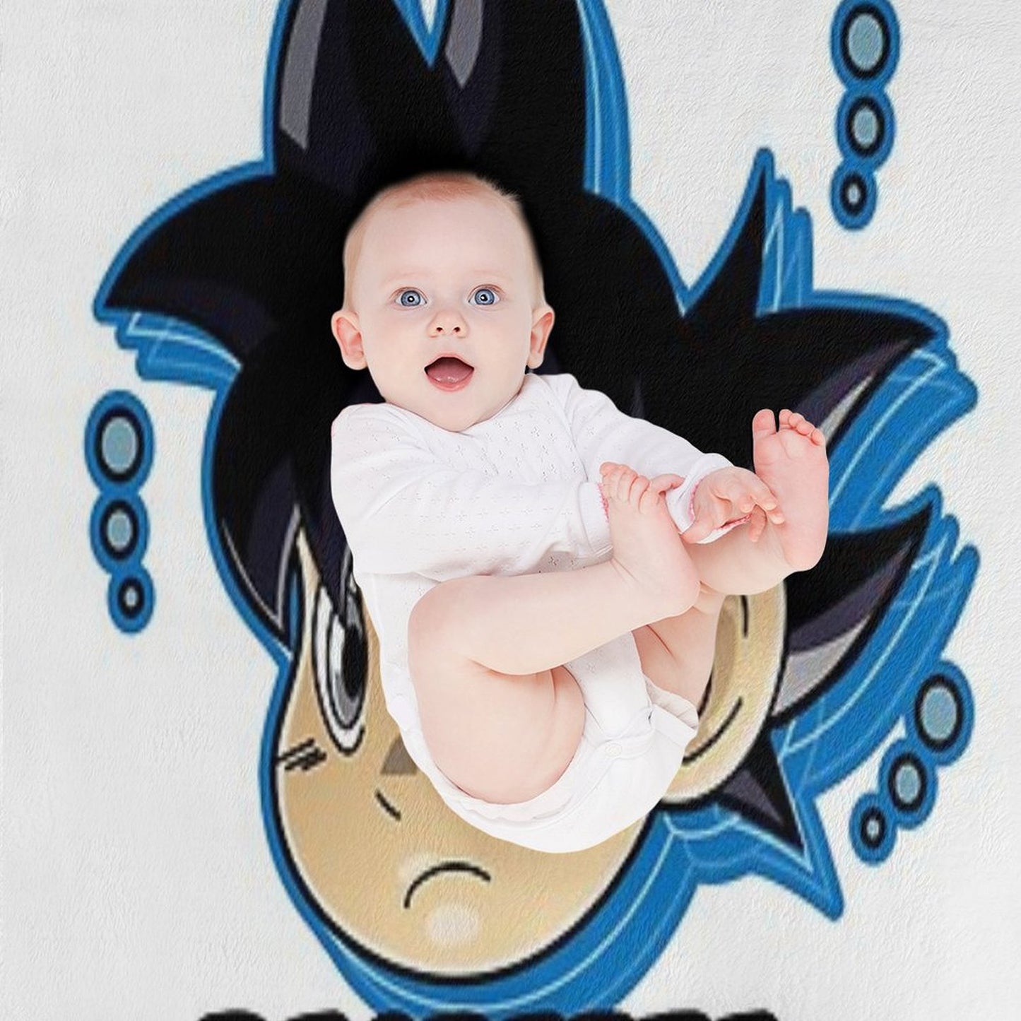 Chibi Ultra Instinct Goku Throw Blanket