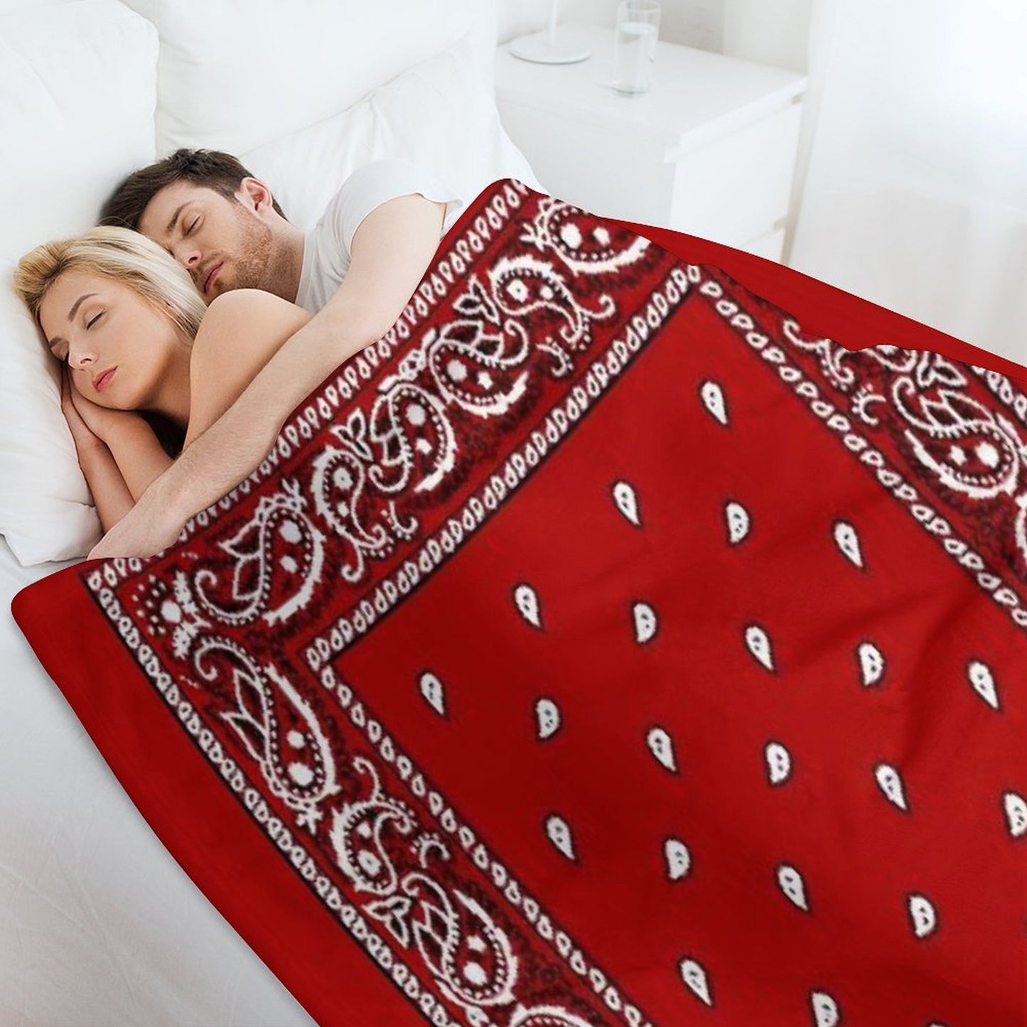 Red Bandana Throw Blanket