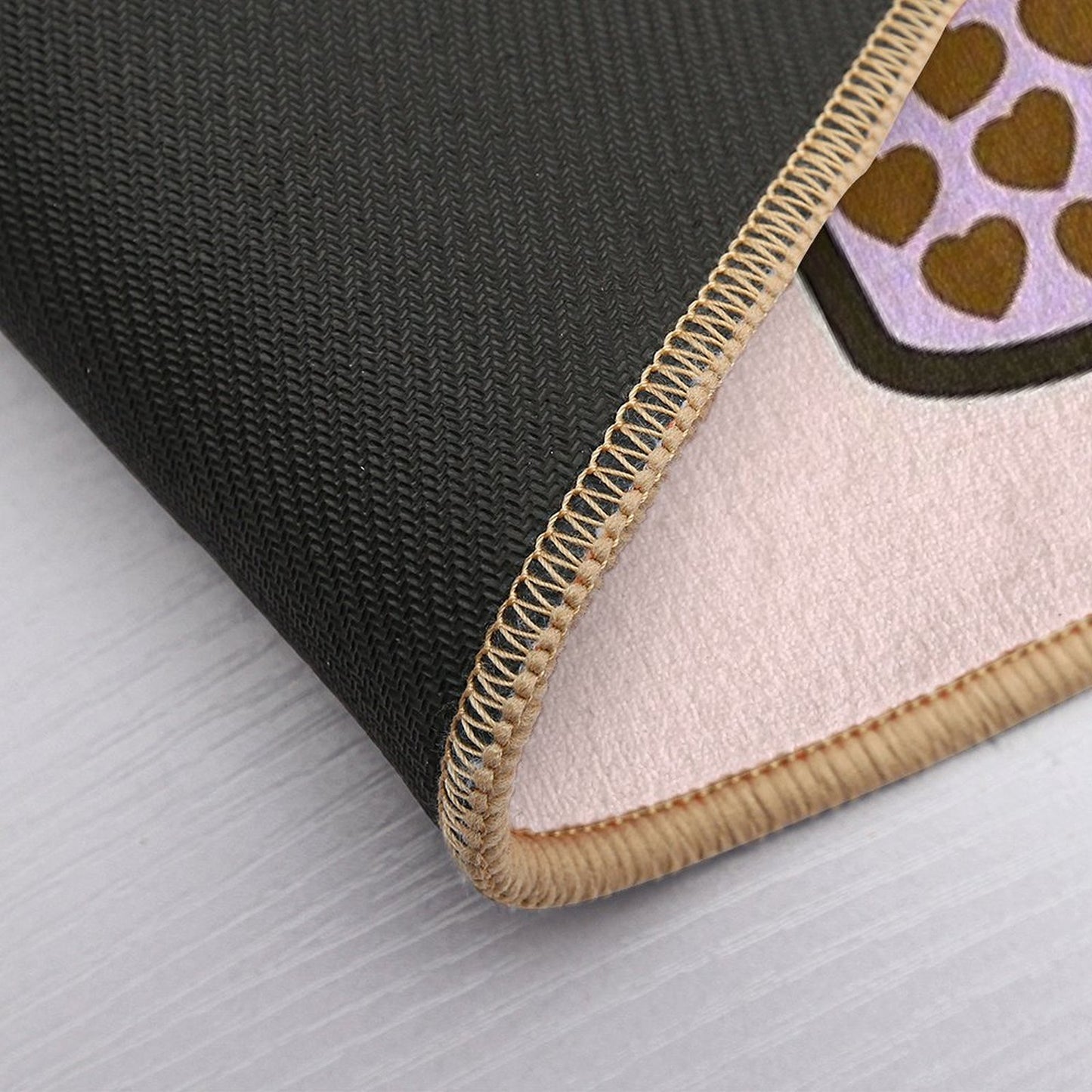Cute Love Heart Bubble Tea Bath Mat