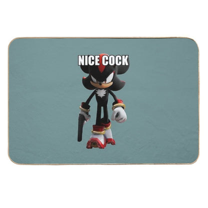 Edgehog with A Weapon  Repositionable Bath Mat