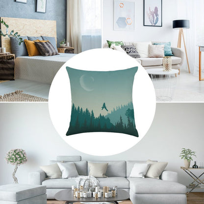 Endor Poster Linen Throw Pillow Cover
