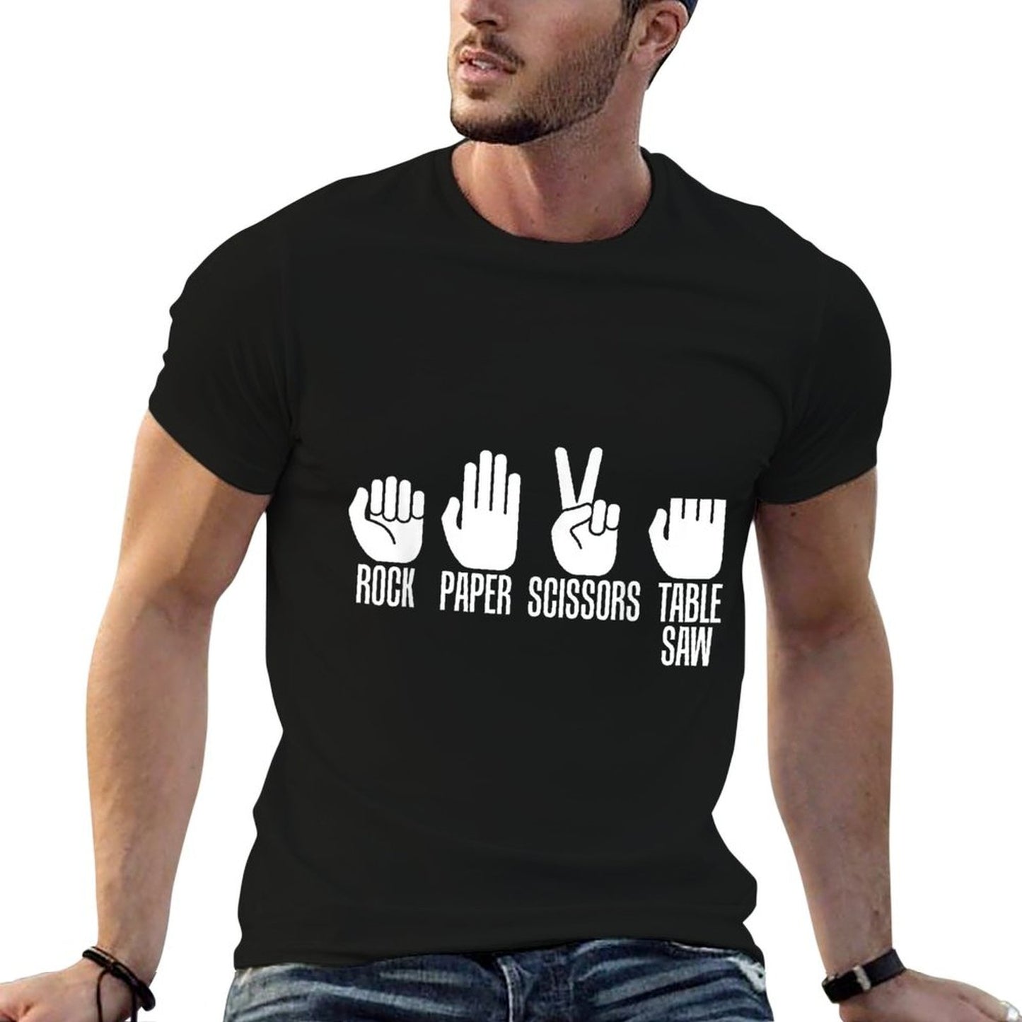 Carpenters Rock Paper Scissor Table Saw Fathers Day T-Shirt