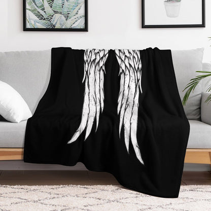 Daryl Dixon Wings - Zombie Throw Blanket