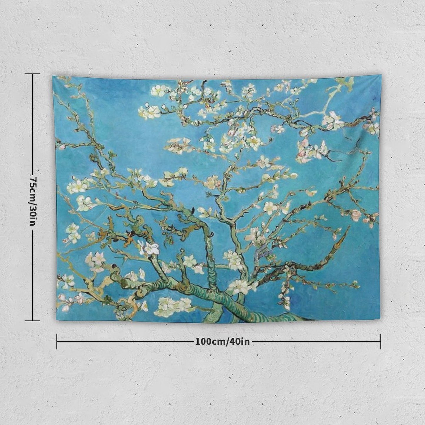 1890-Vincent Van Gogh-Almond Blossom-73.5x92 Tapestry