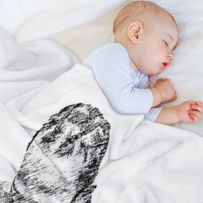 Lewis Hamilton - Sketch Poster Throw Blanket