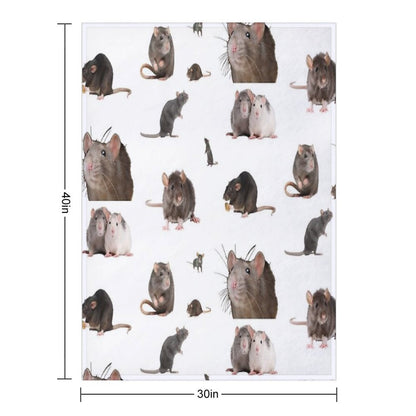 The Rat Set Throw Blanket
