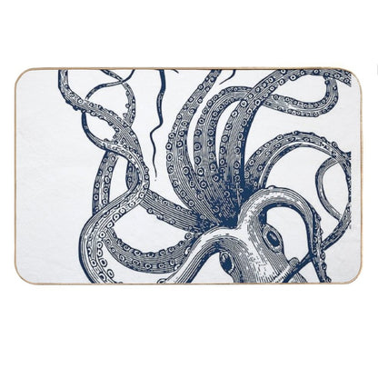 Navy Octopus Bath Mat