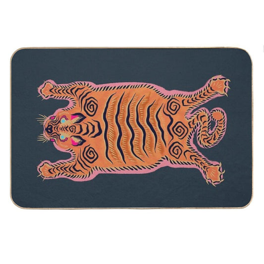 Wild Tiger Rug Illustration Bath Mat