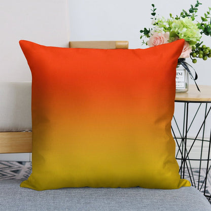 OMBRE GRADIENT ORANGE RED AND YELLOW ONE OF 100 CHIC OMBRE 2 TONE DESIGNS ON OZCUSHIONS Linen Throw Pillow Cover