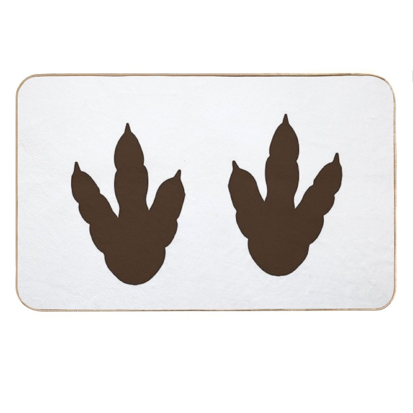 Dinosaur Feet  Dino Footprints  Brown Bath Mat