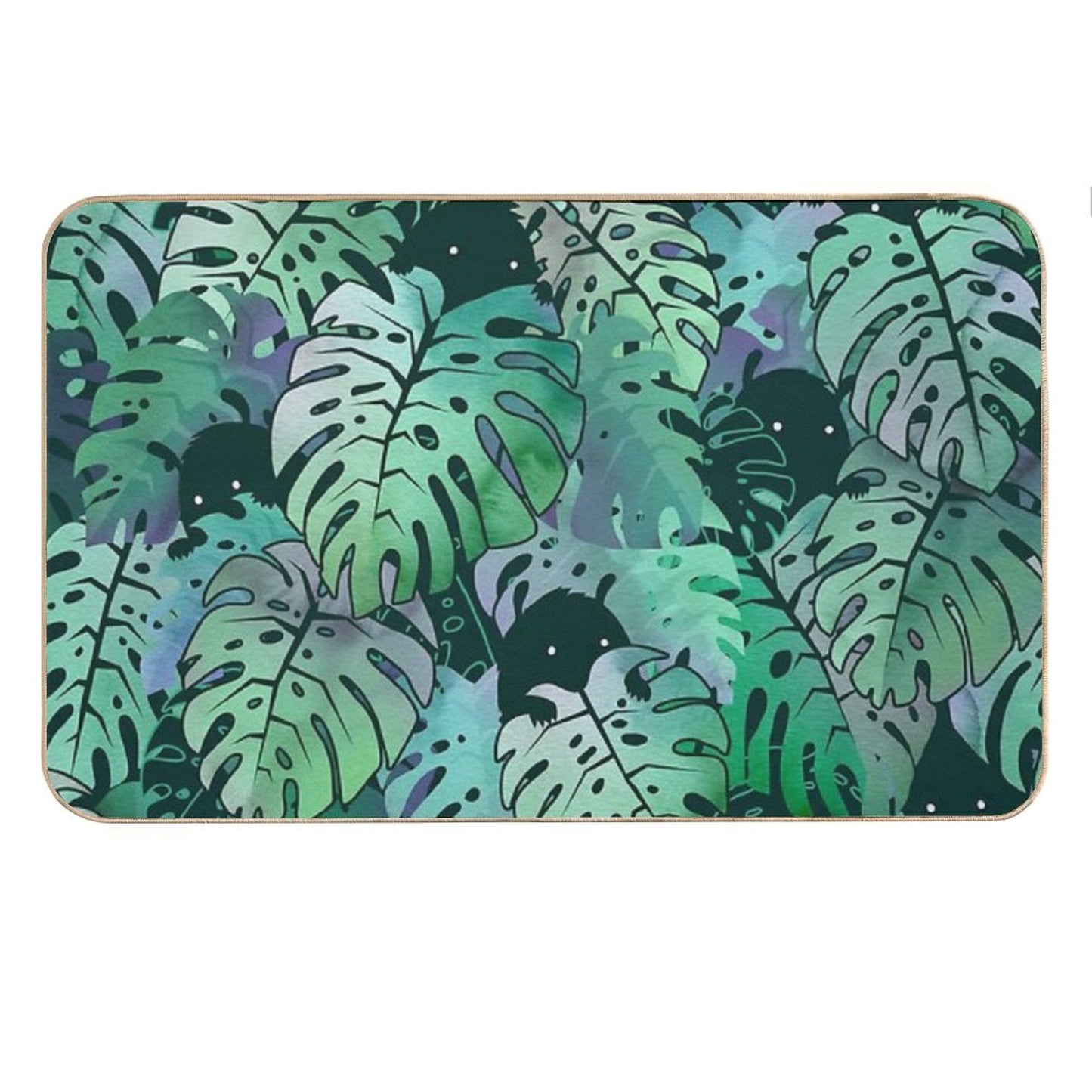 Monstera Monsters Bath Mat