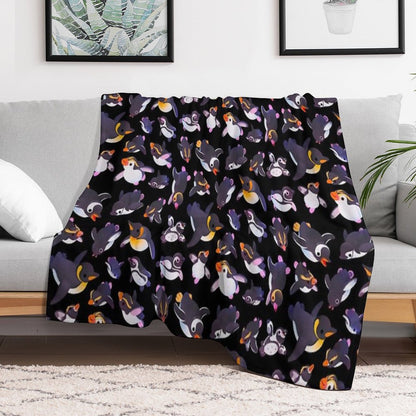 Penguin Day - Namedark Throw Blanket