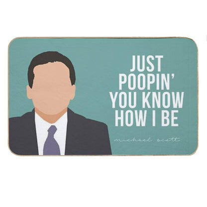 Just Poopin' Michael Scott Bath Mat