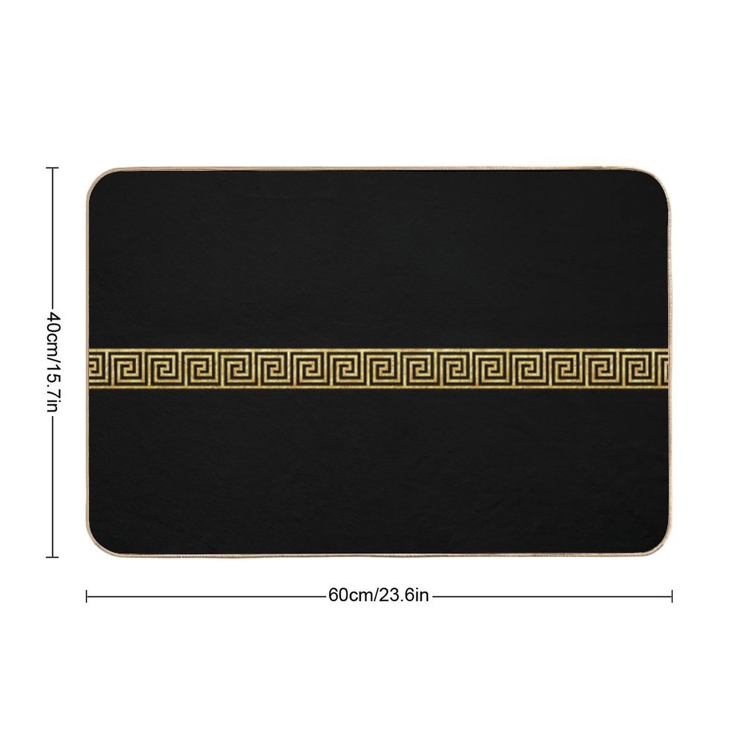 Gold Greek Key Bath Mat