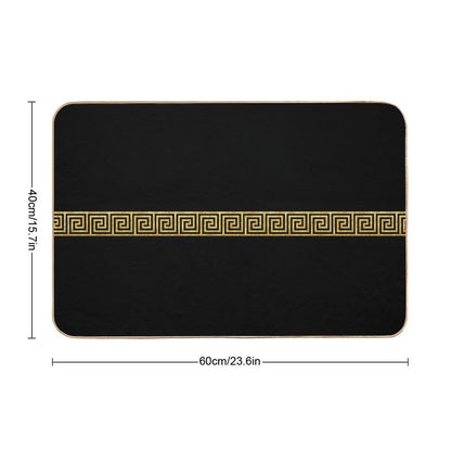 Gold Greek Key Bath Mat