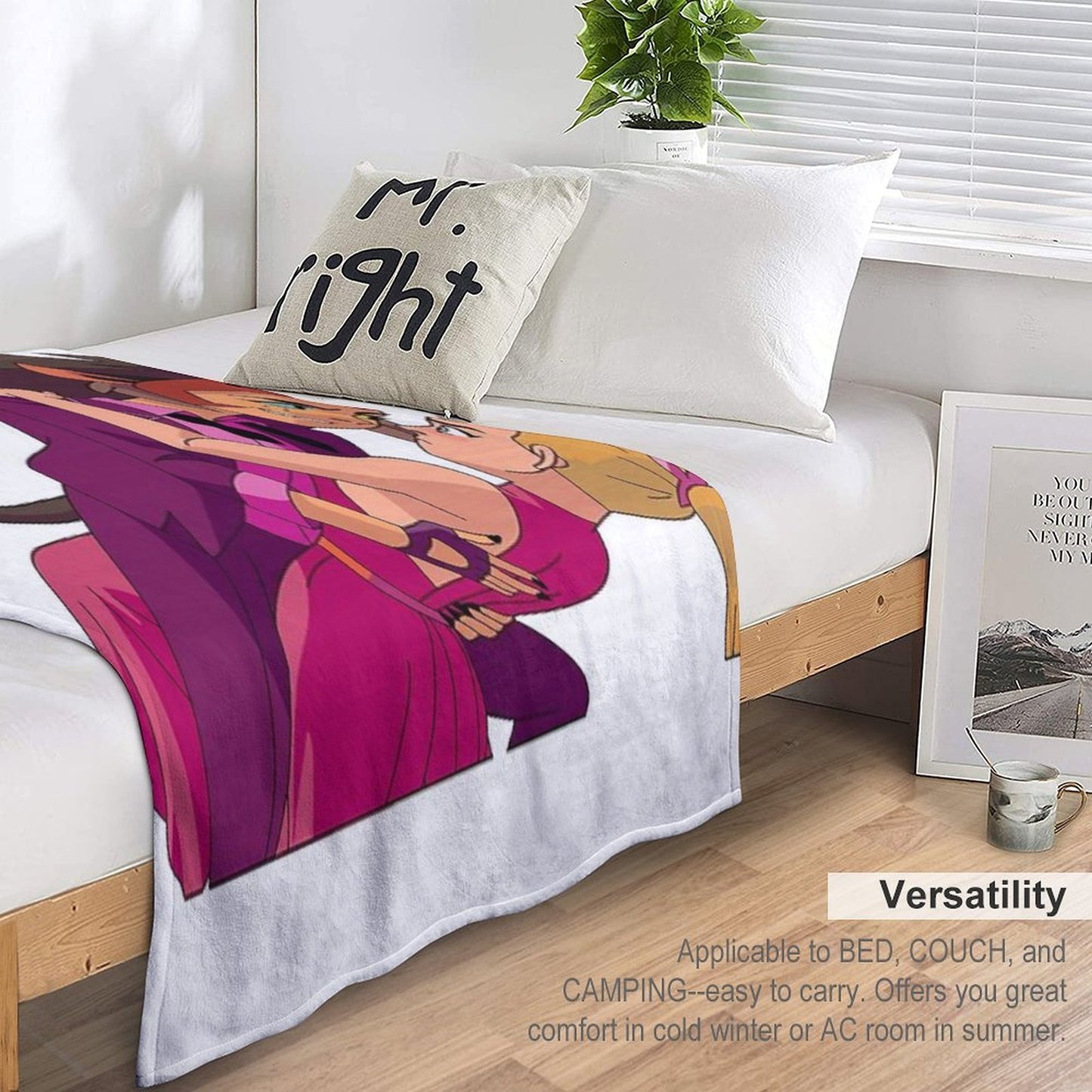 Princess Prom Adora And Catra Throw Blanket