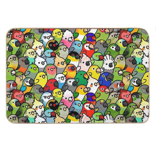 Everybirdy Pattern 2023 Bath Mat