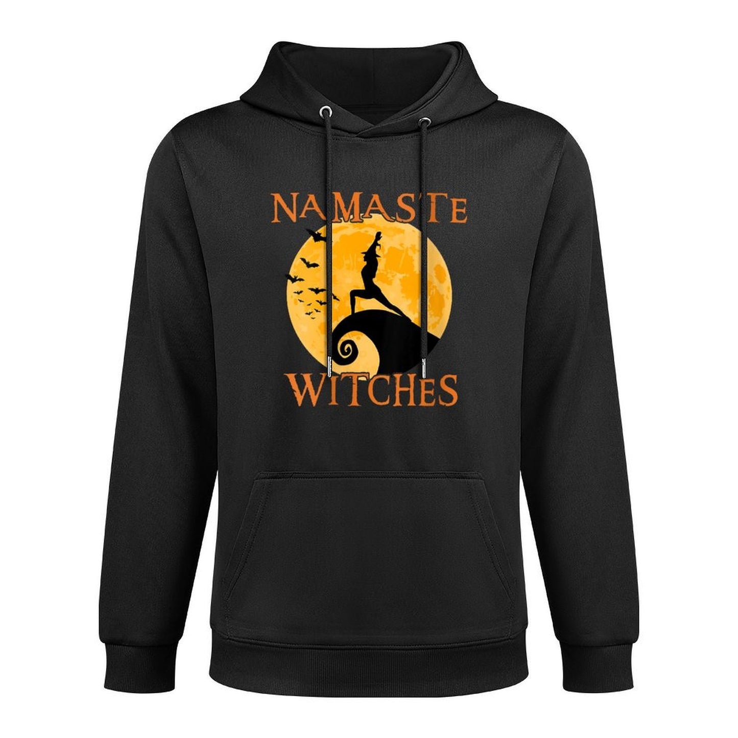 Womens Namaste Witches Yoga Warrior I Pose Halloween Yoga Unisex Design Hoodie