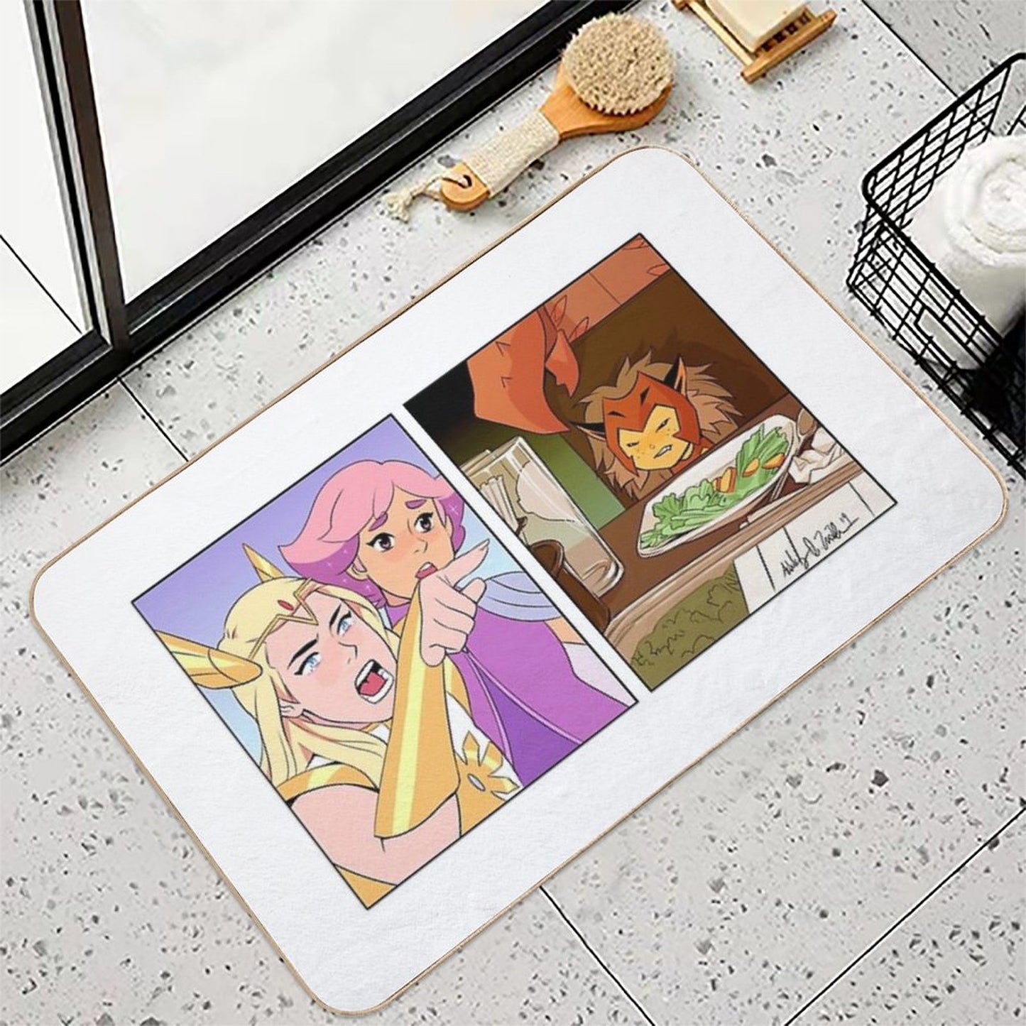 She-Ra Yelling At Catra Meme Bath Mat