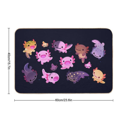 Happy Axolotl  High-Traffic Bath Mat
