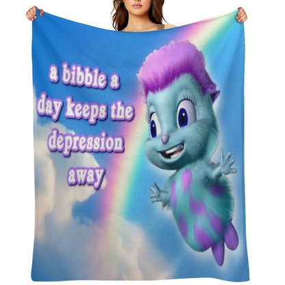 A Bibble A Days Keeps The Depression Away Throw Blanket