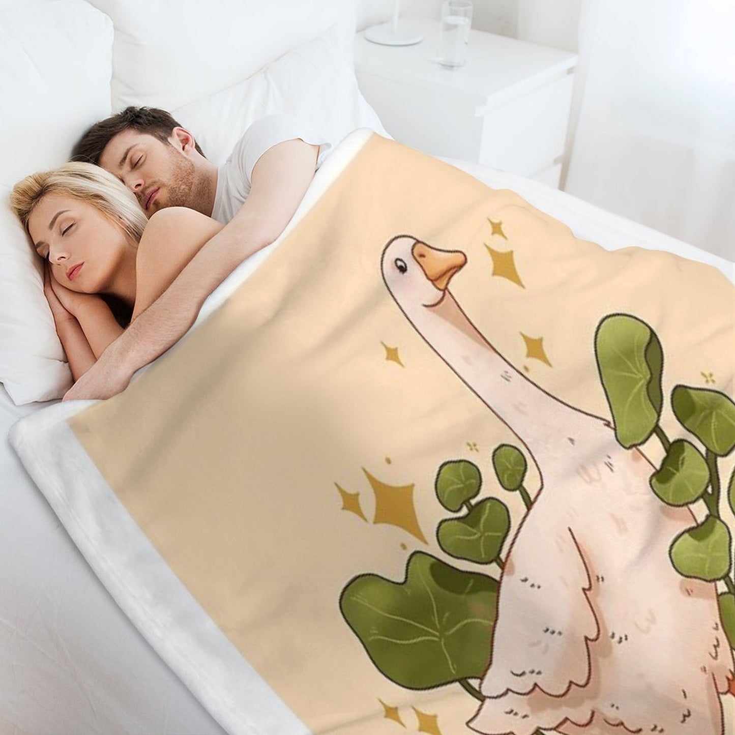 Plant Goose Throw Blanket