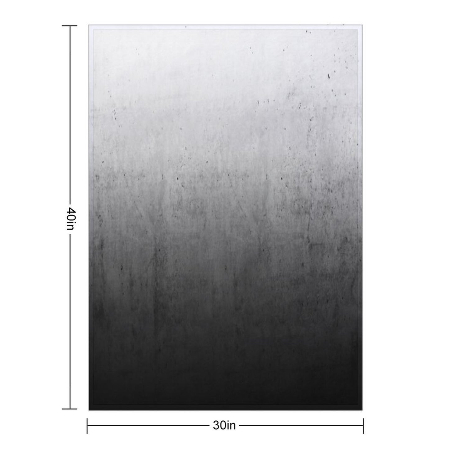 Black Ombre on Concrete Texture Throw Blanket