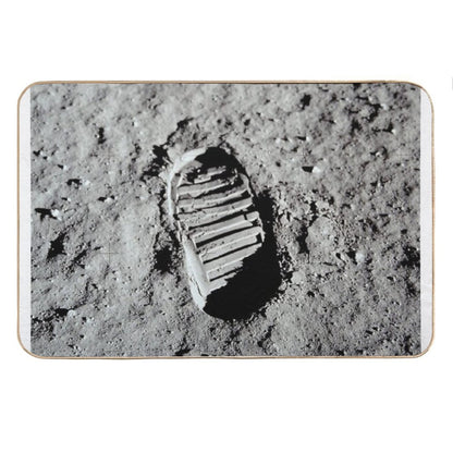 Footprint on The Moon by Buzz Aldrin Apollo 11 Bath Mat